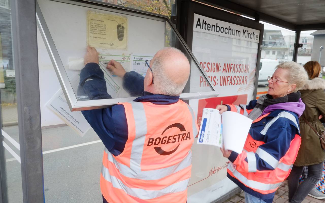 Fahrplanänderung bei der Bogestra in Bochum.