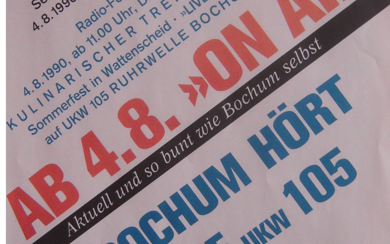 Senderstart der Ruhrwelle am 8.8.1990