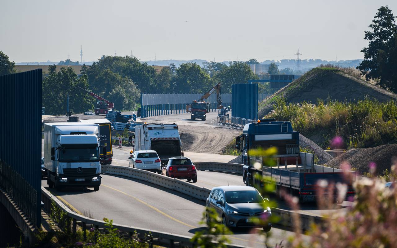 Ansicht der Baustelle Querspange aufgenommen am Freitag, 07. August 2020 in Bochum.