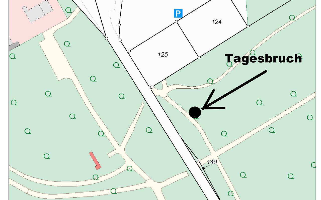Lageplan der genauen Stelle
