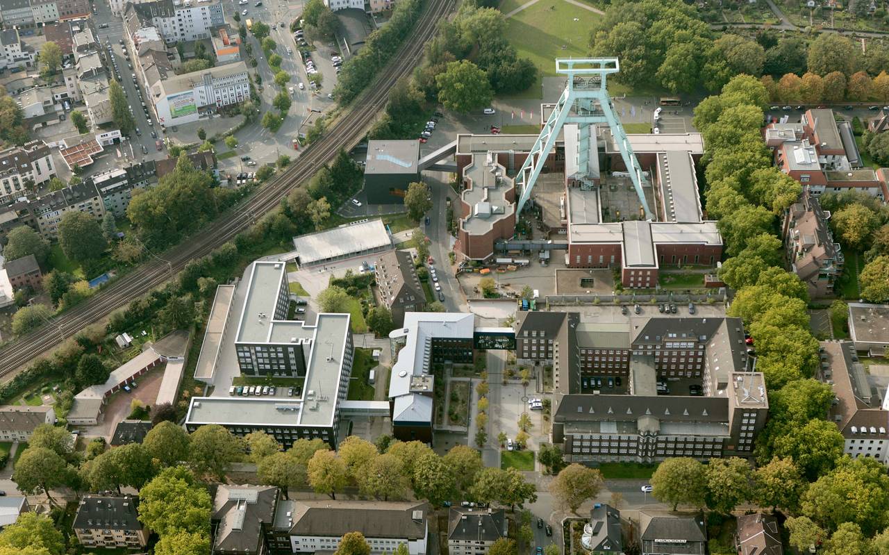 Luftbild Polizeipräsidium Bochum und Deutsches Bergbaumuseum