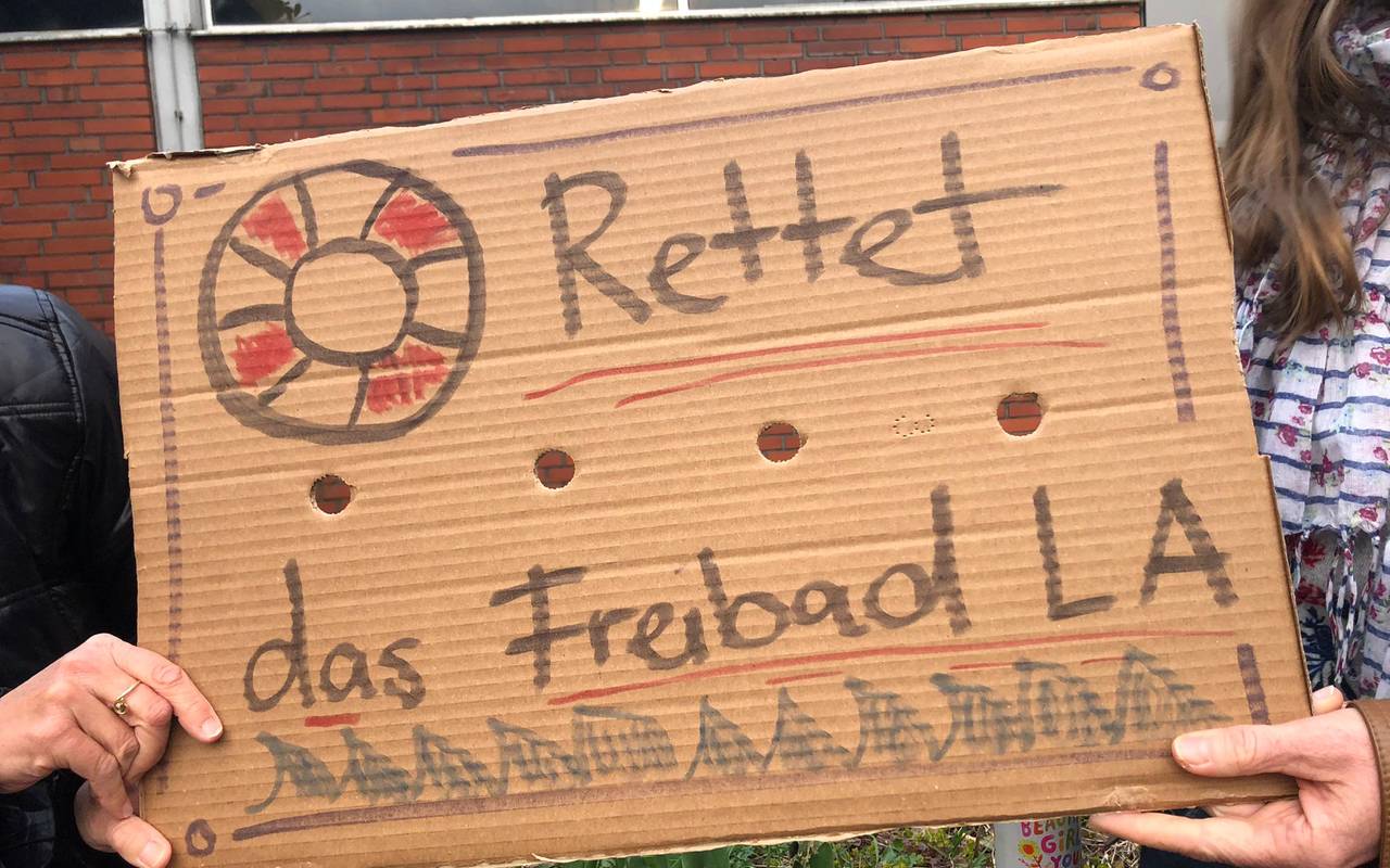 Plakat "Rettet das Freibad Langendreer"