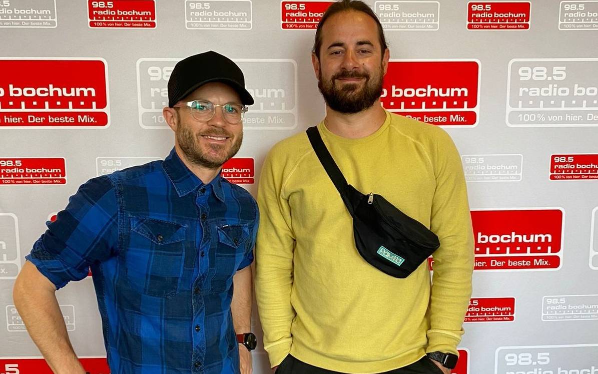 Moderator Fabian Hölscher und Paluma Festival-Veranstalter Max Sollmann