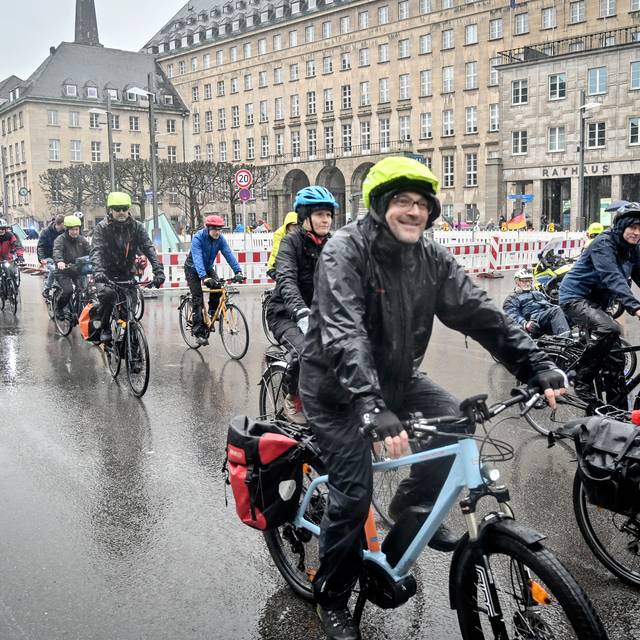 Fahrrad-Demo "Radwende jetzt!" am 1.4.2023 in Bochum.