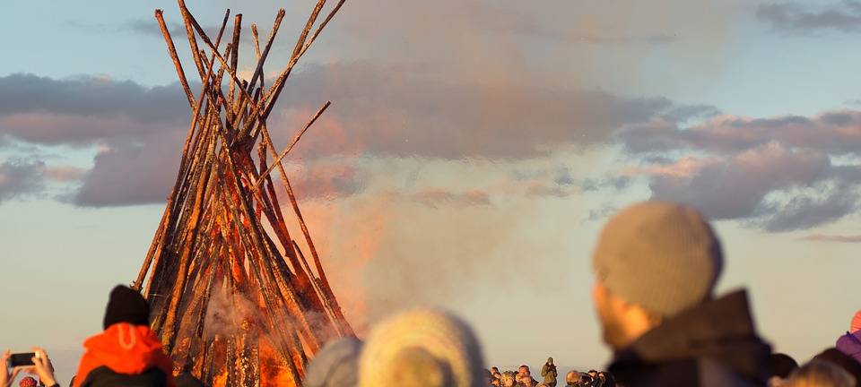 Osterfeuer in Bochum