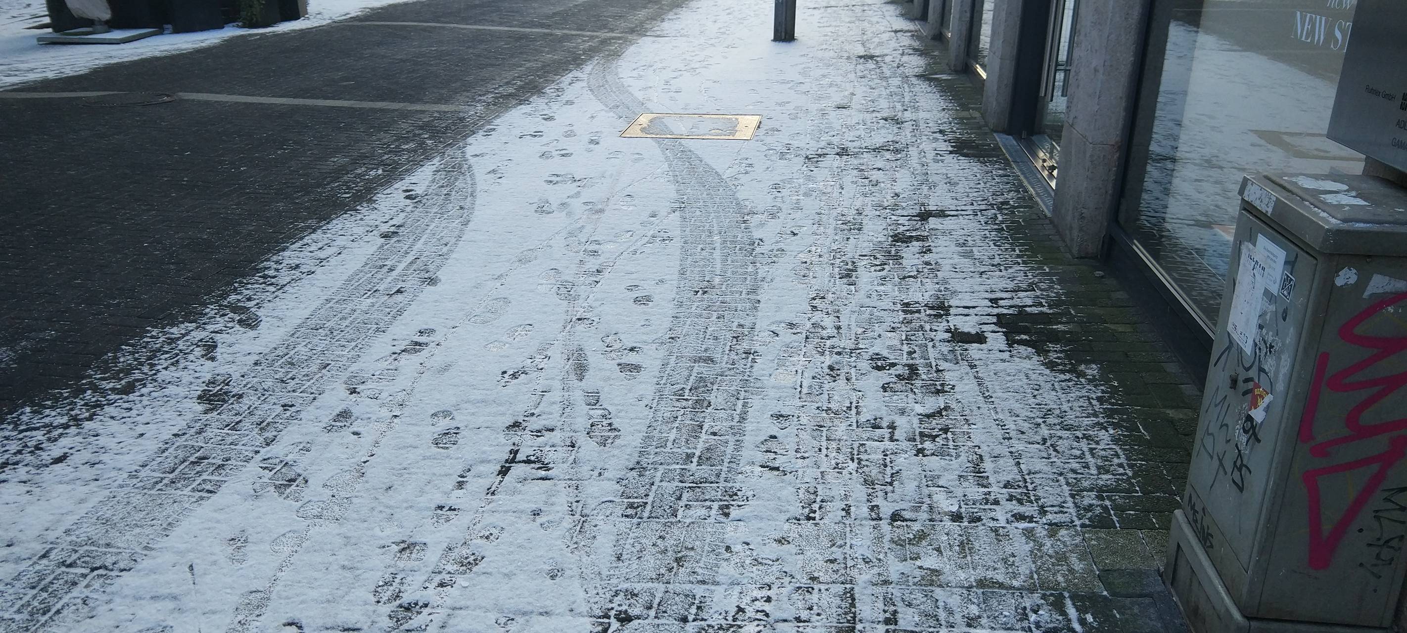 Kaum Behinderungen durch Schneefall in Bochum