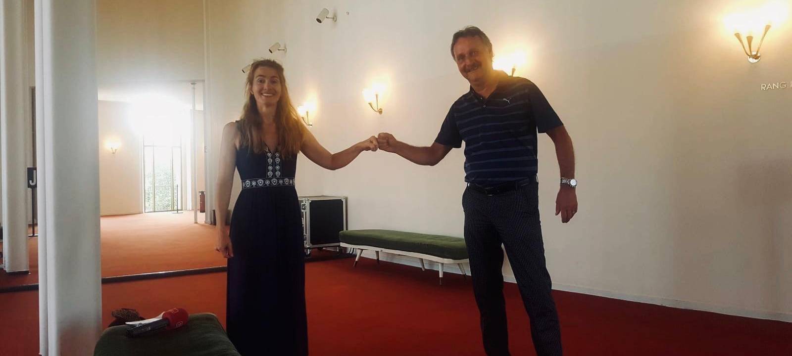 Danni zusammen mit Peter Neururer