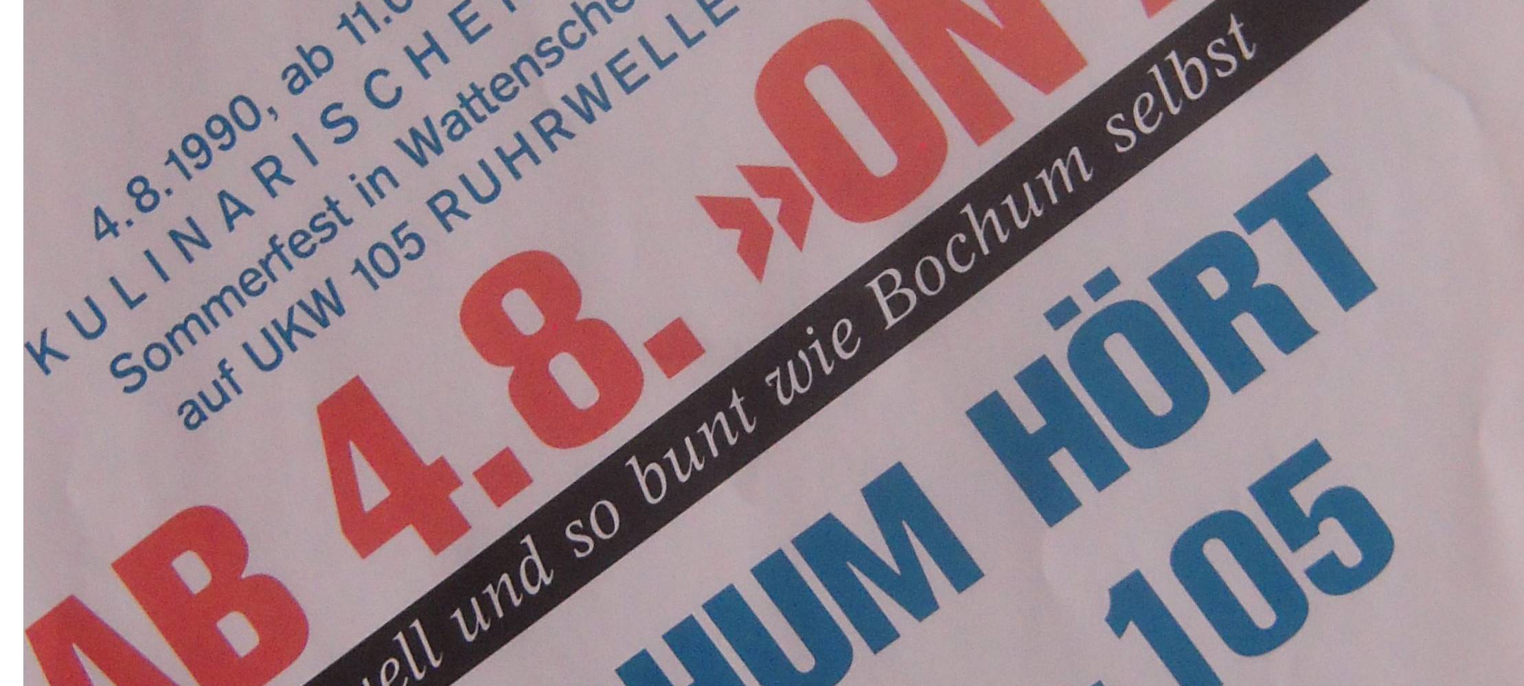 Senderstart der Ruhrwelle am 8.8.1990