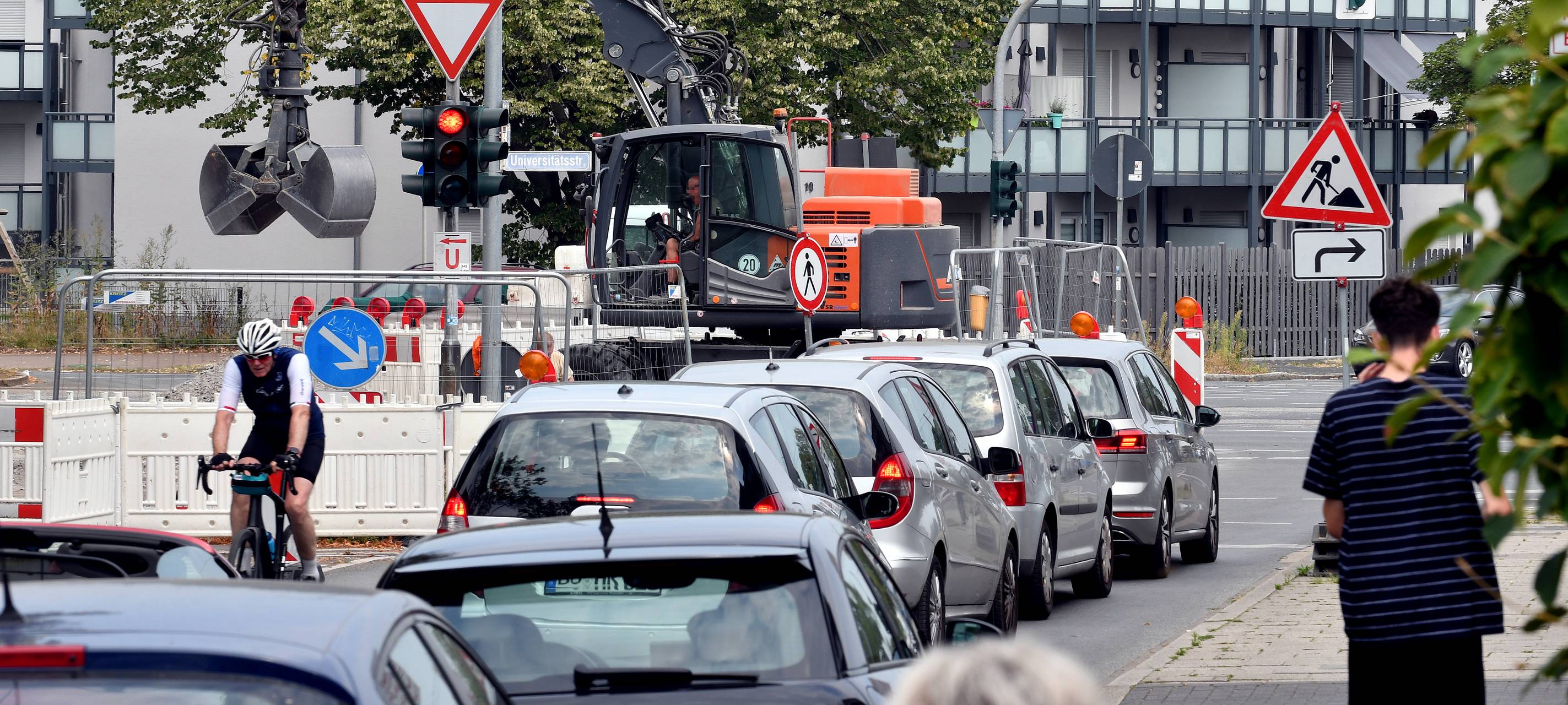Engstelle auf der Universitätsstraße
