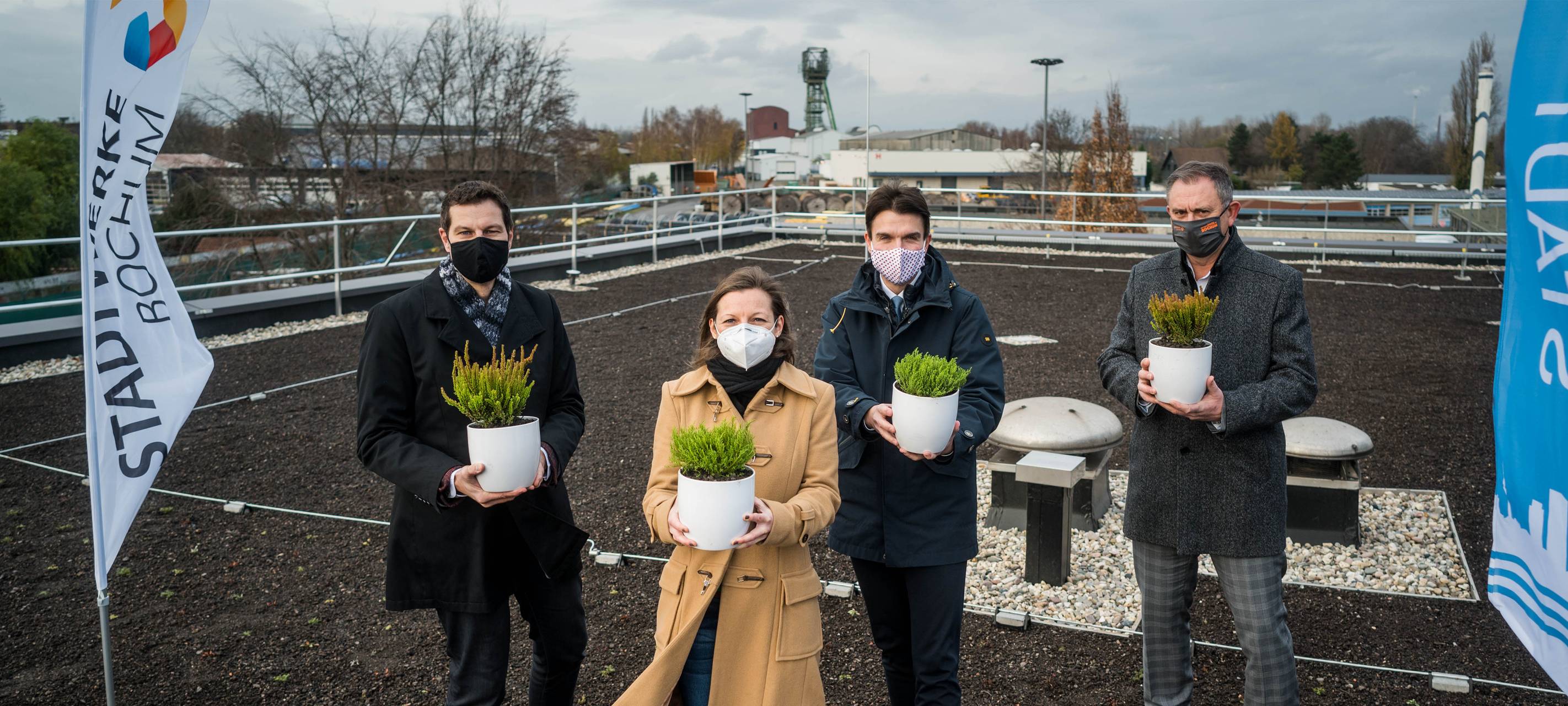 Die Stadtwerke Bochum begrünen ein 3.000 Quadratmeter großes Dach