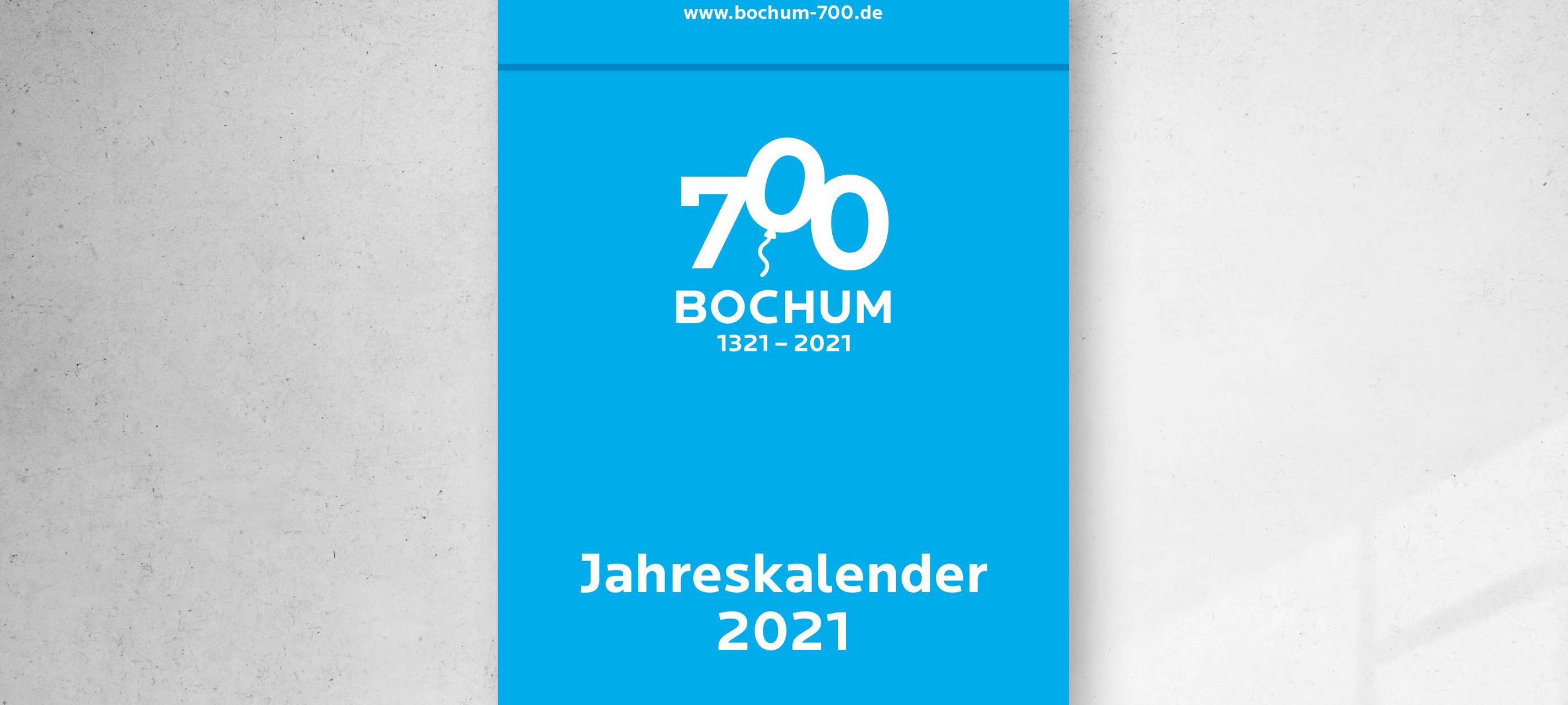 Abreißkalender zu 700 Jahr Bochum in hellblau