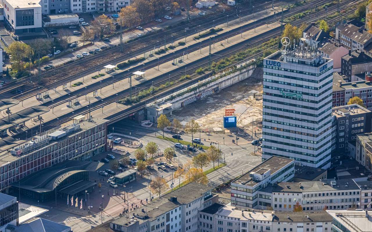Luftbild Baustelle Südring Ecke Unistraße