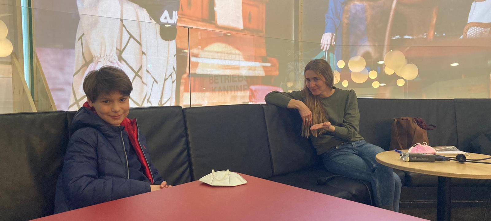 Danni Rösner mit dem 11-jährigen Till Schäfer