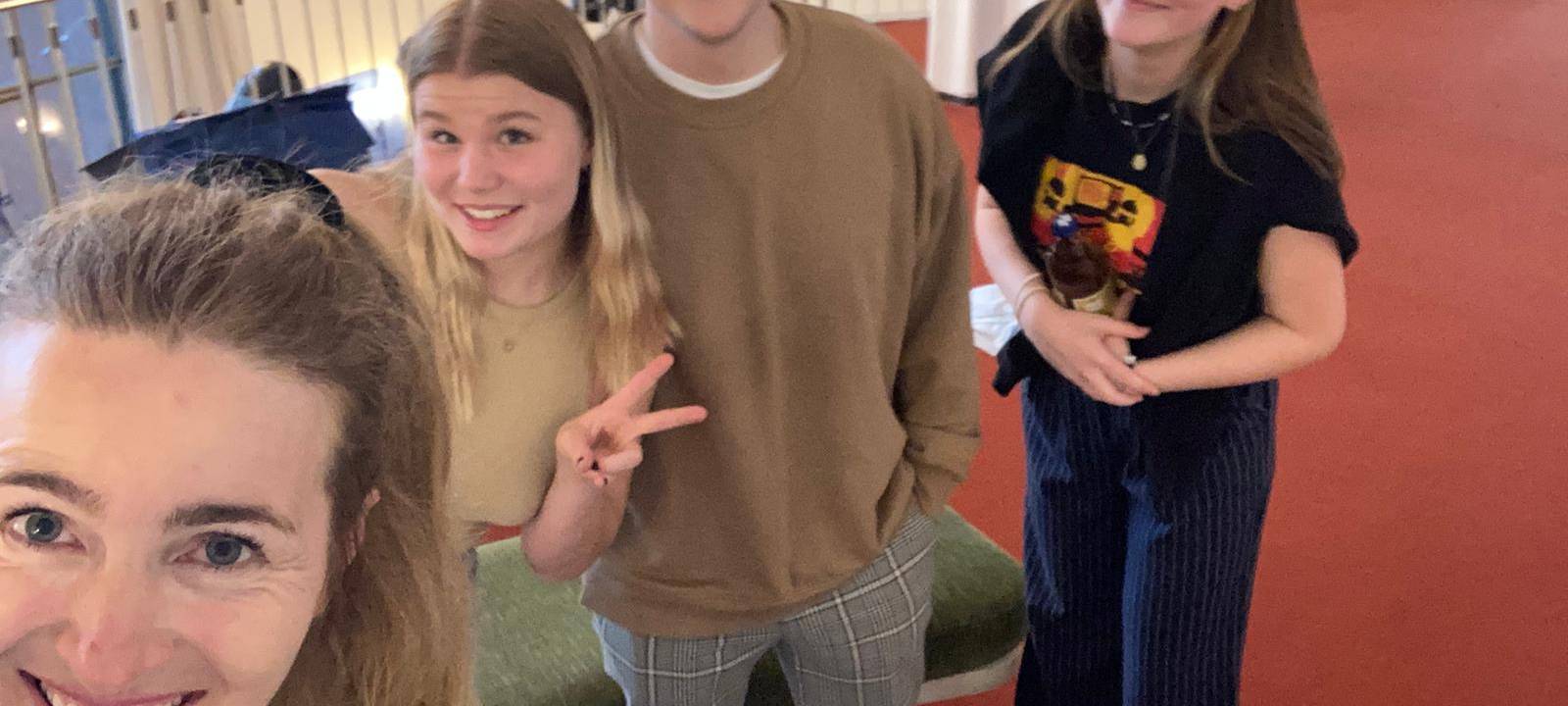 Danni mit Greta, Tristan und Lotta