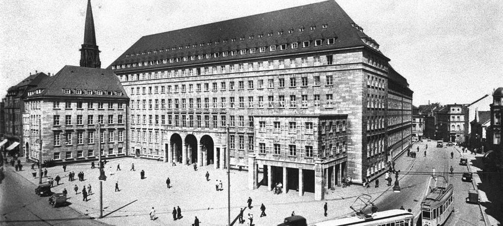 Altes Bild vom Bochumer Rathaus