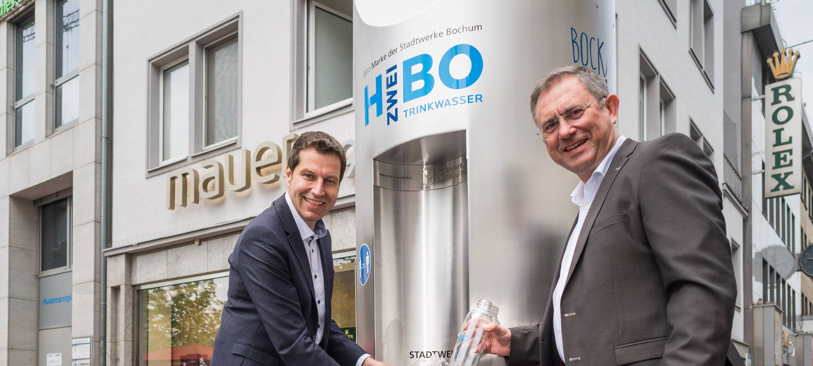 Mobiler Trinkwasserspender in der Bochumer City