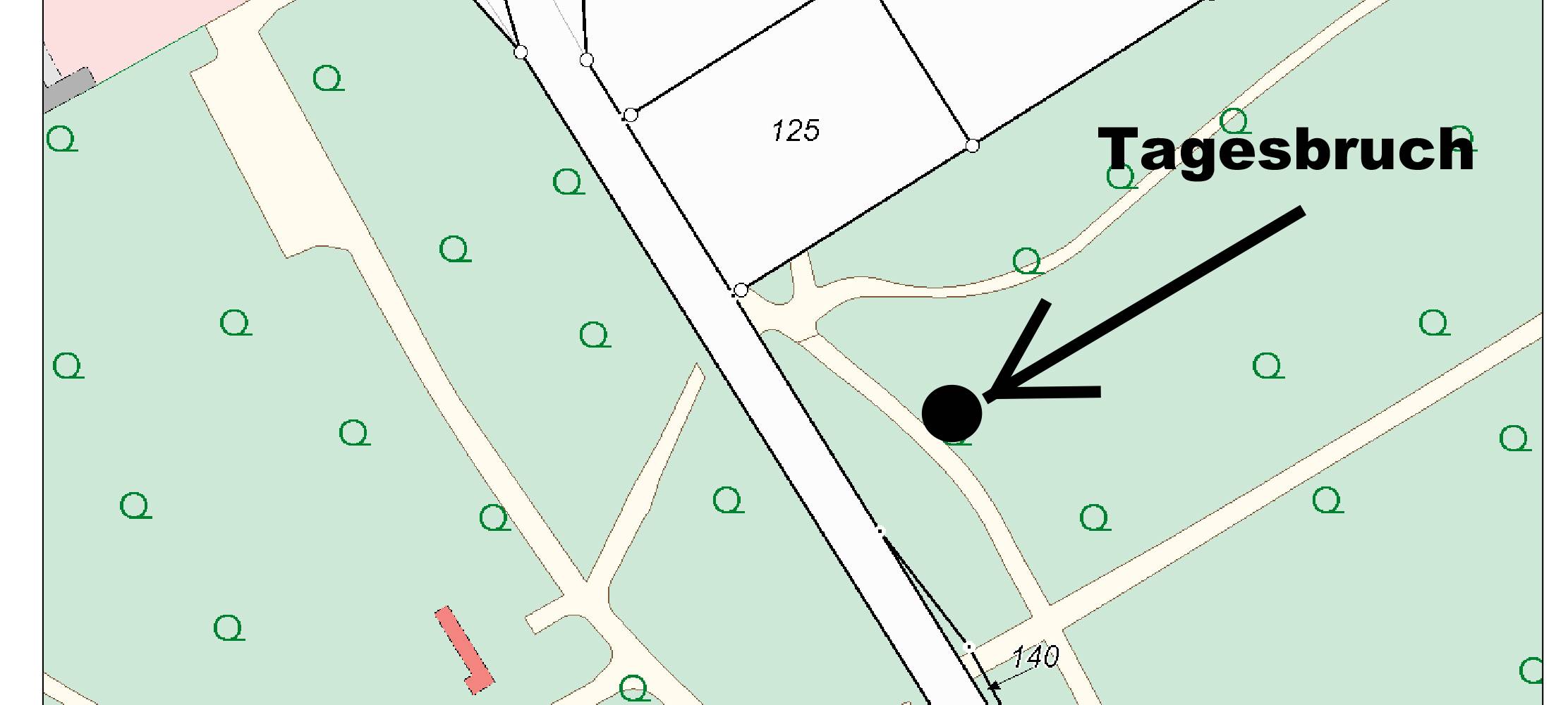 Lageplan der genauen Stelle