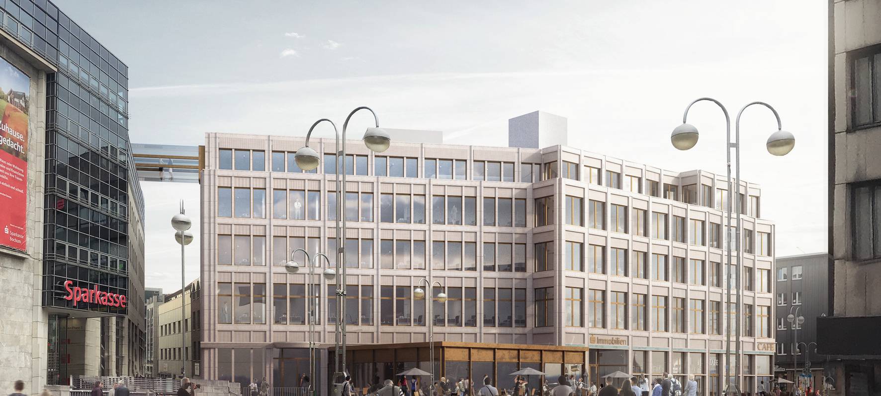 Visualisierung Neubau "Uhle" in der City von Bochum