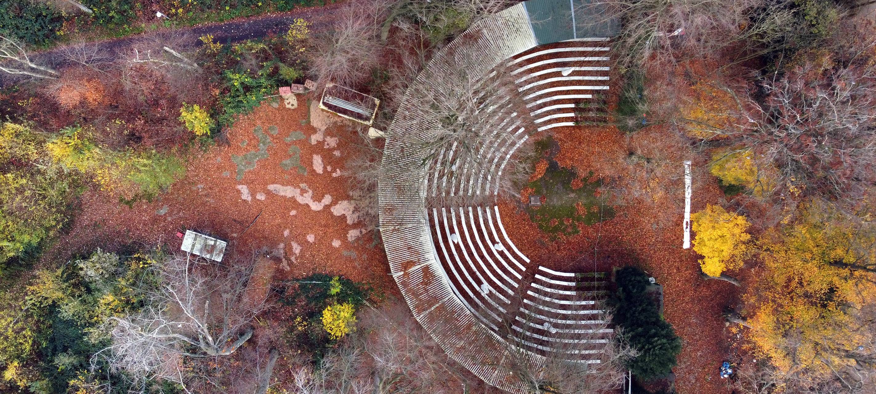 Luftaufnahme der Waldbühne in Wattenscheid-Höntrop