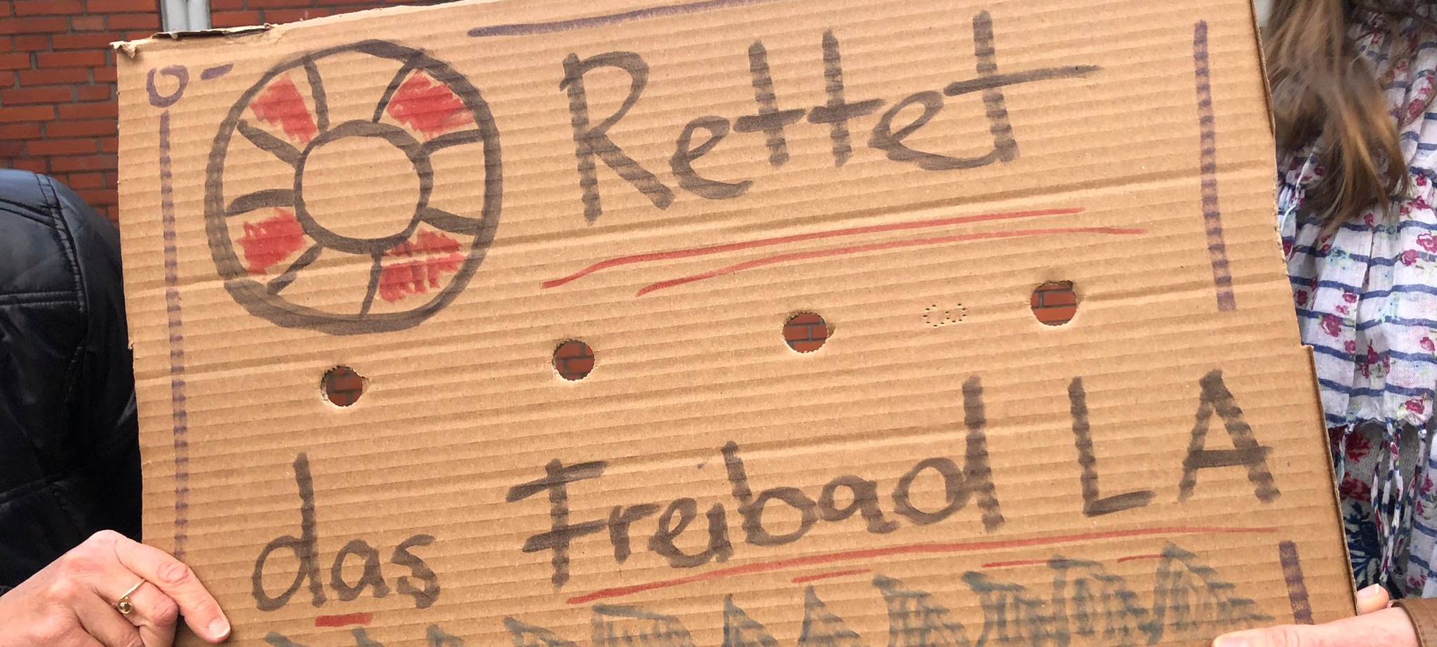 Plakat "Rettet das Freibad Langendreer"