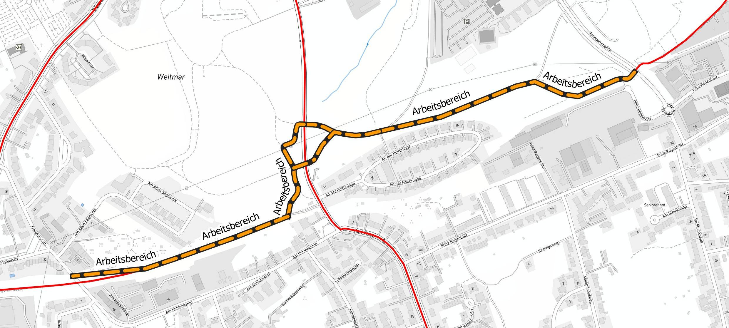Radweg Springorum - Sperrung in Bochum