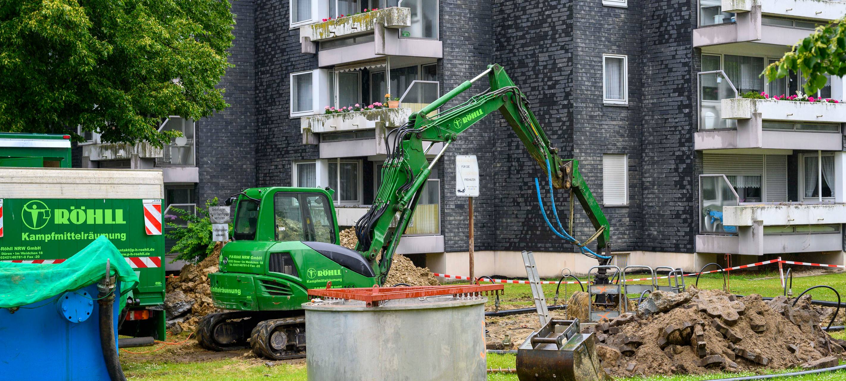 Bombenentschärfung an der Kreuzung Allensteiner / Ortelsburger Straße