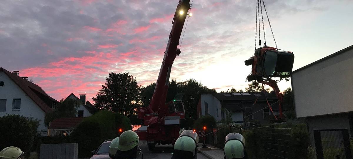 Minibagger Unfall Höntrop