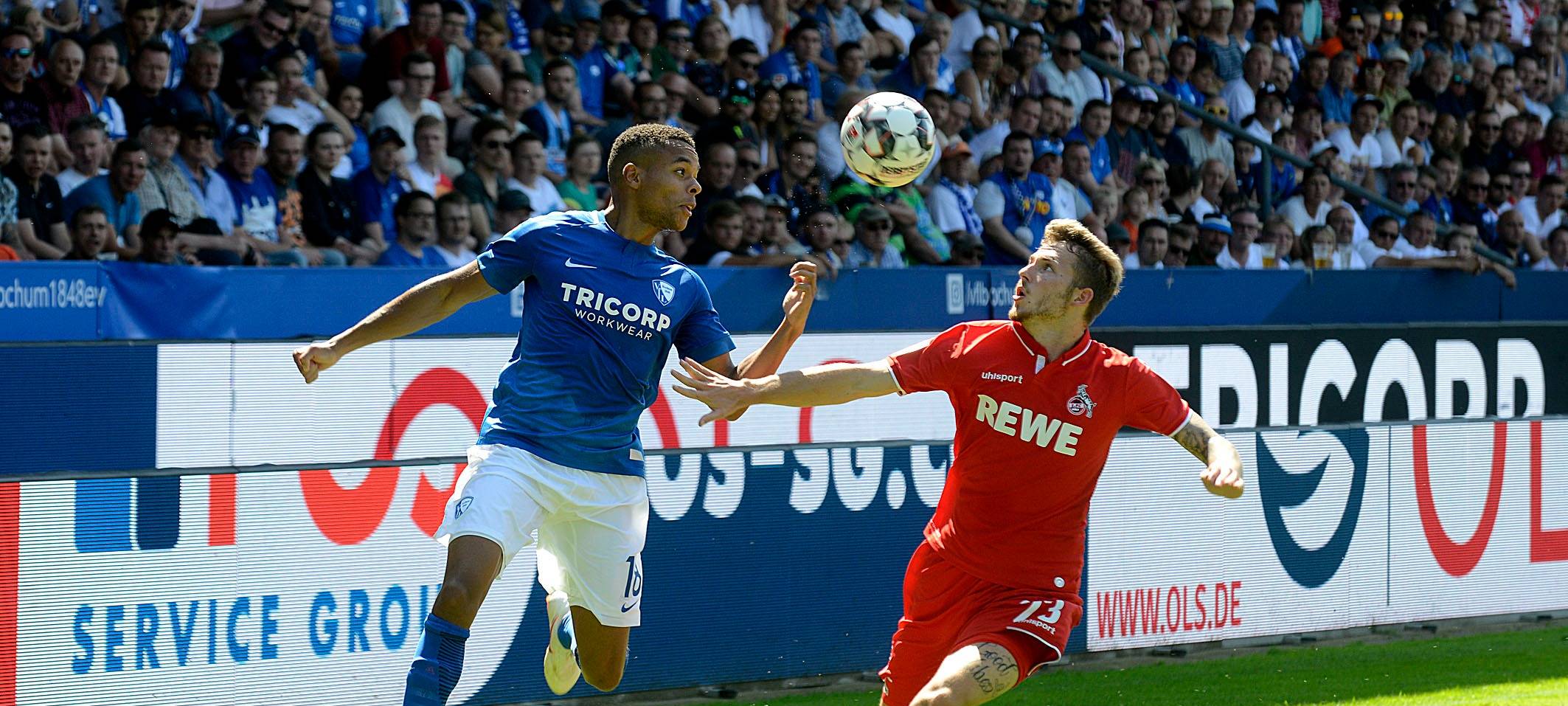 VfL-Neuzugang Jannes Horn 2018 (rechts im Bild noch im Trikot des 1. FC Köln)