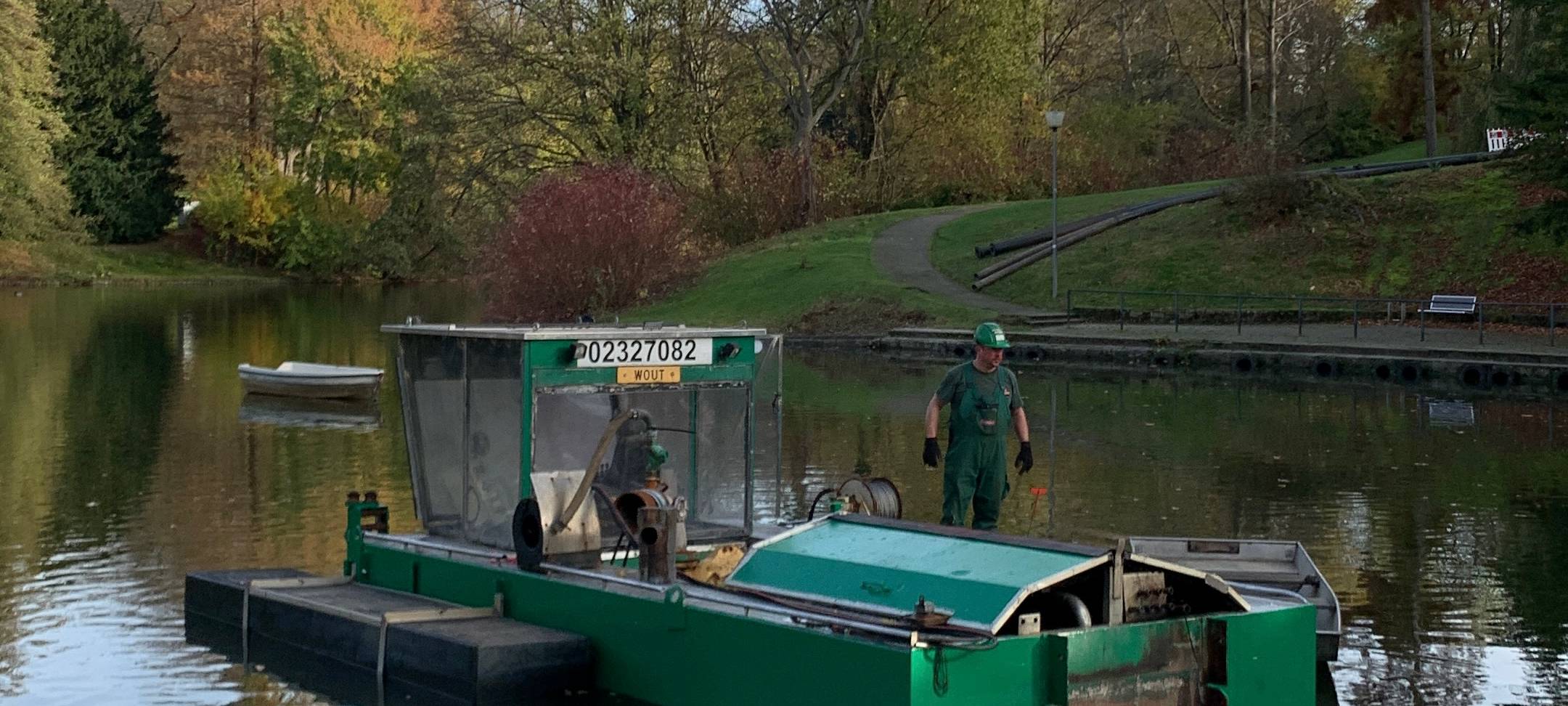 Bochumer Teich wird entschlammt