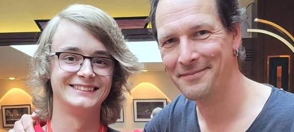 Riku Rajamaa und Radio Bochum-Reporter Jonas Sochor