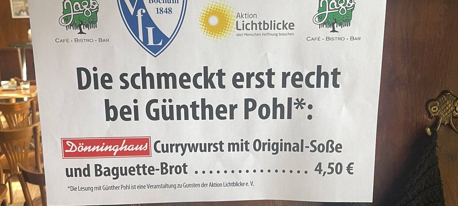 Günther liest in Bochum für Lichtblicke