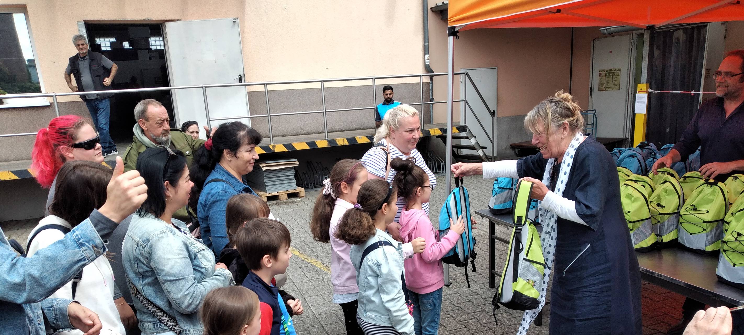 Schulrucksäcke von der Tafel Bochum