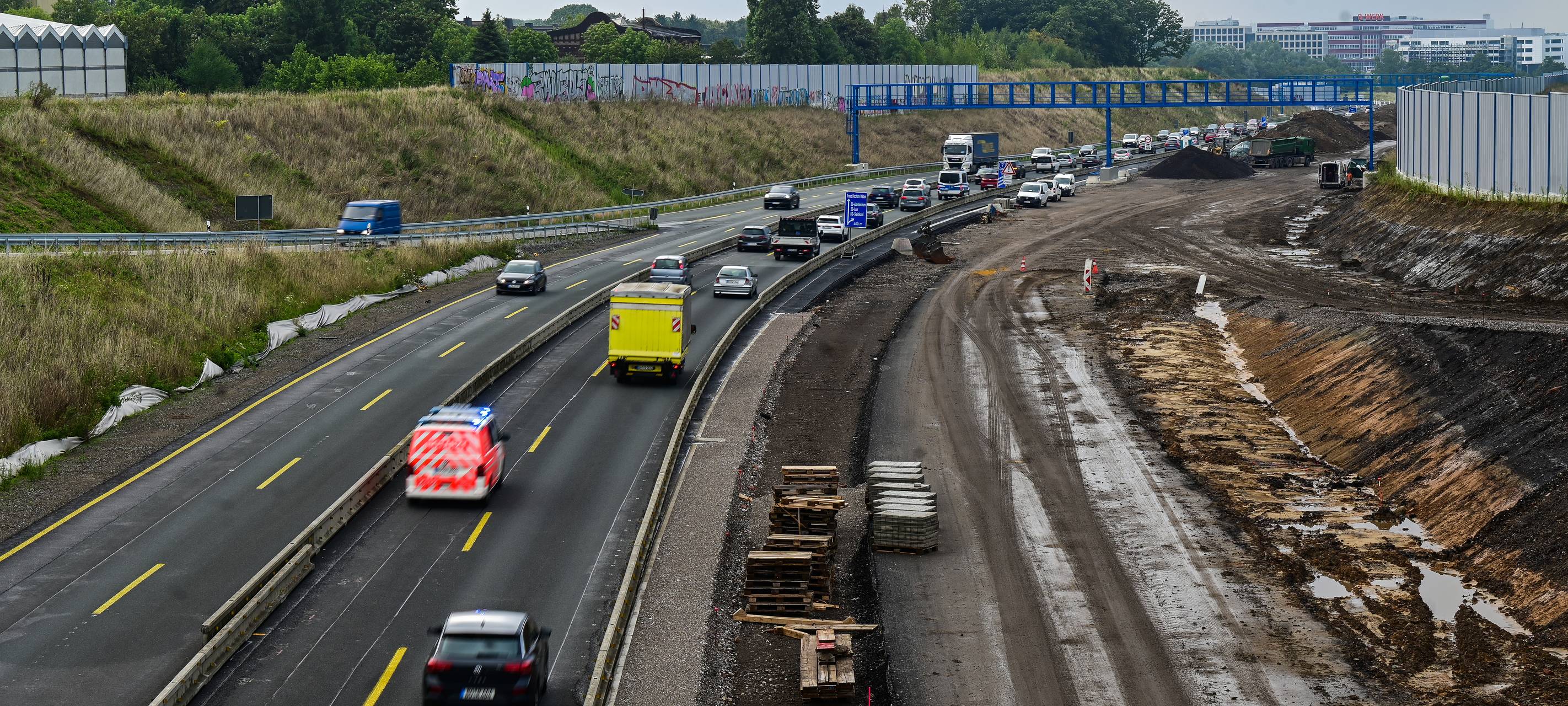 Baustelle auf der A448 in Bochum verzögert sich weiter