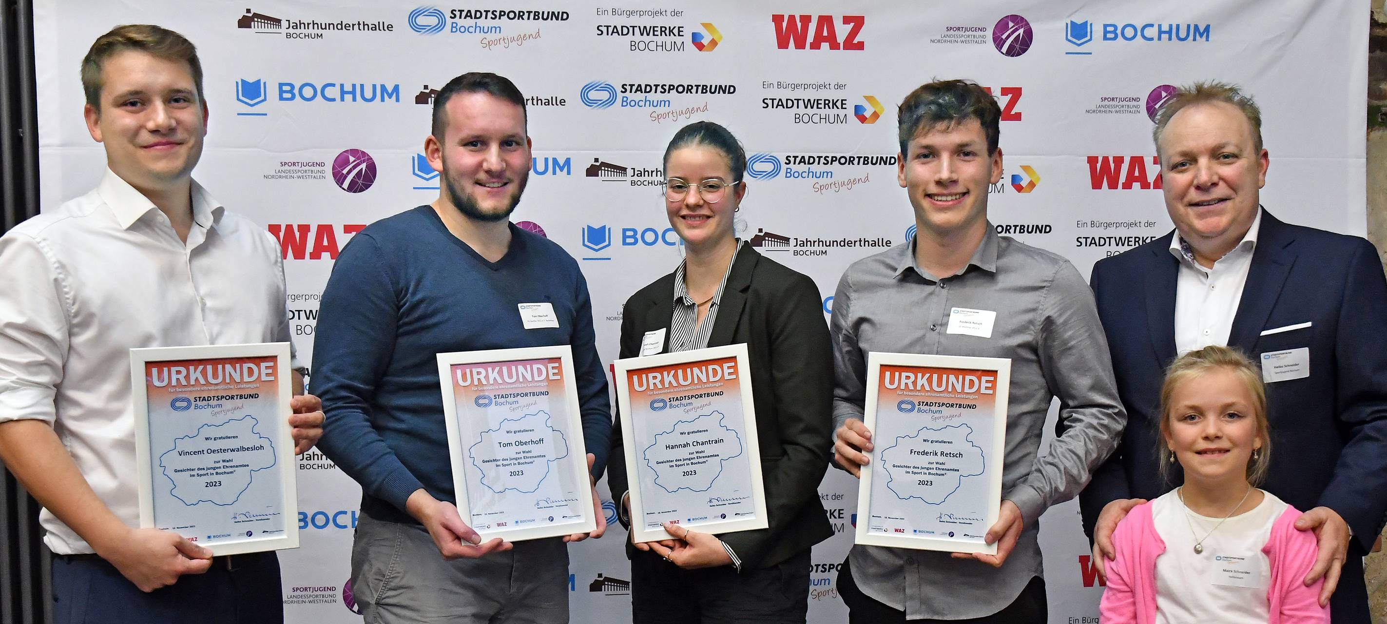 Stadtsportbund Bochum ehrt Einsatz im Jugendsport