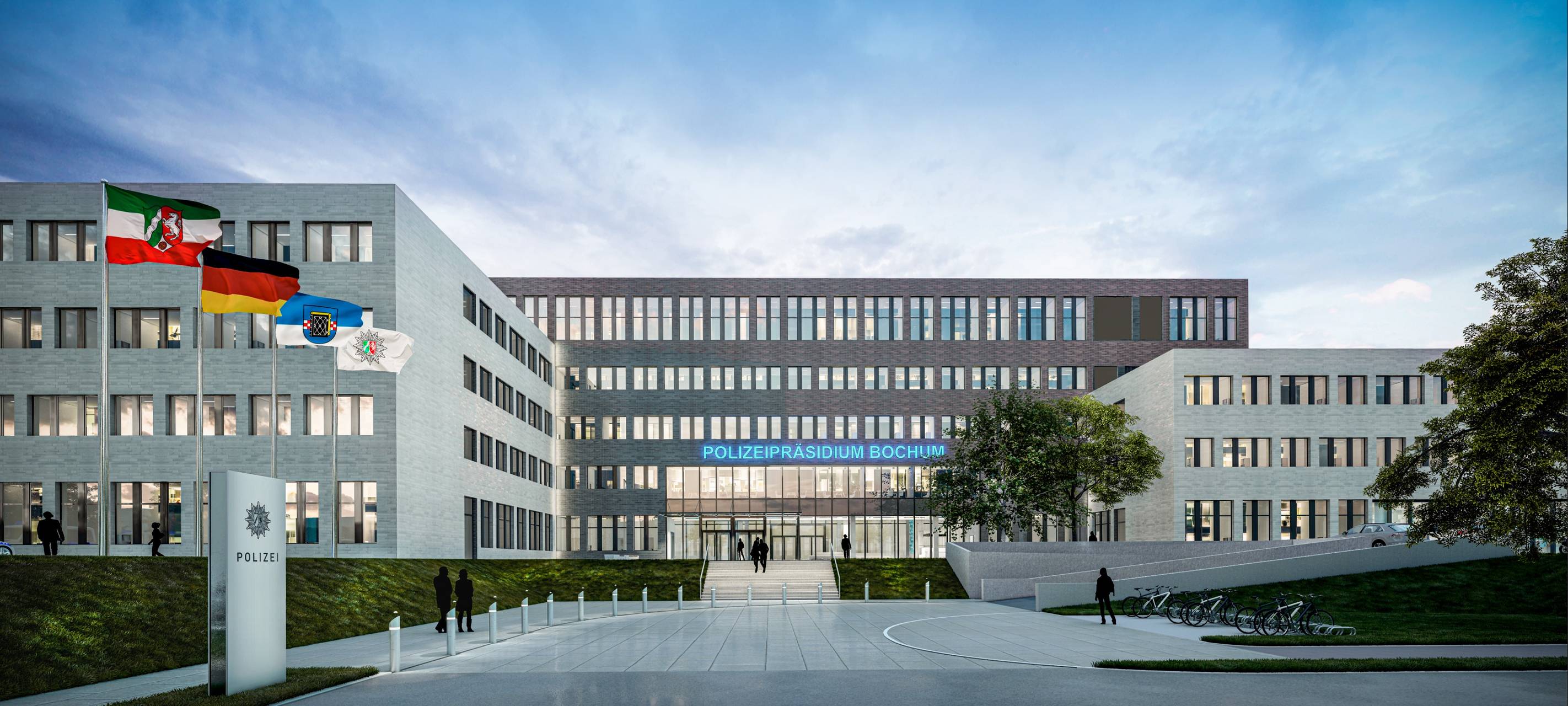 Entwurf des neuen Polizeipräsidiums Bochum