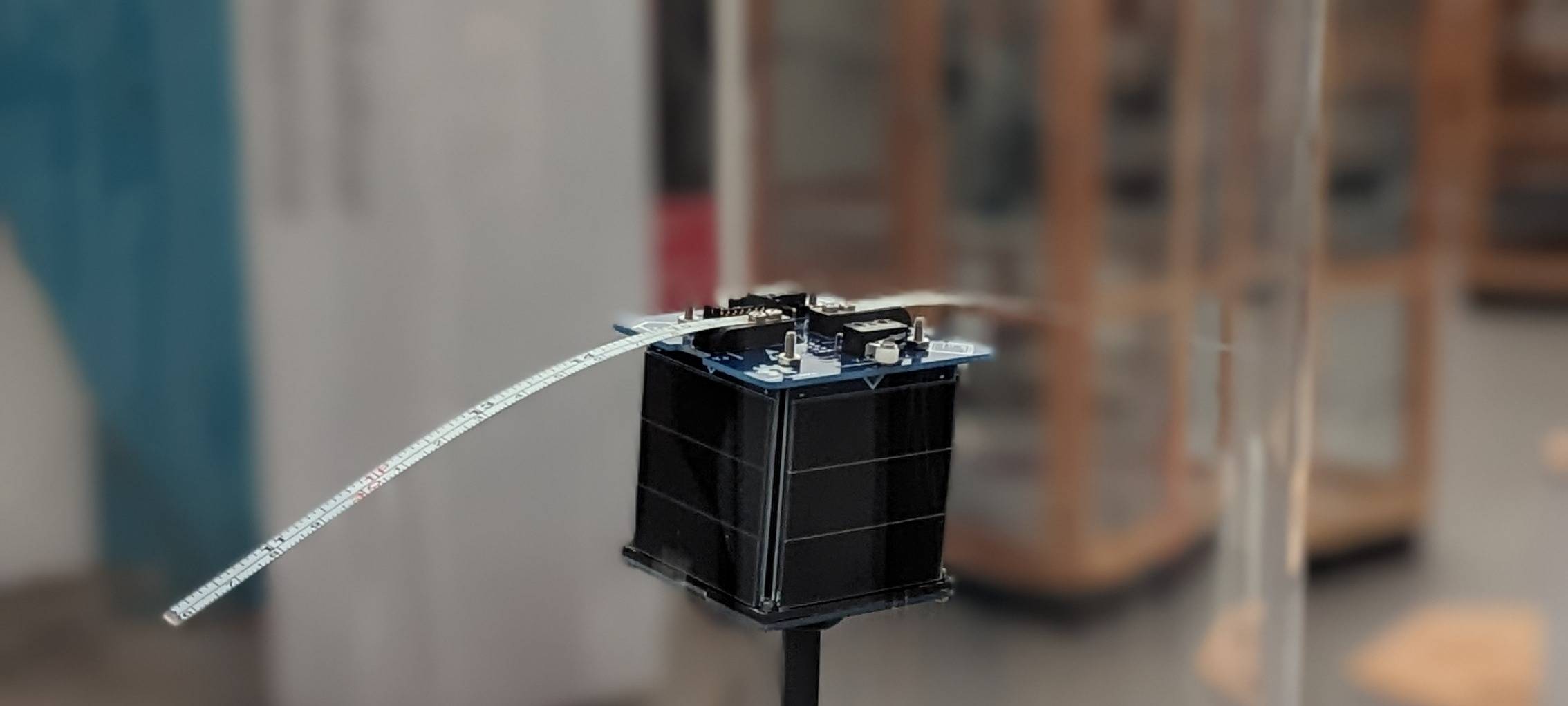 Der kleine "Cube-Satellit"