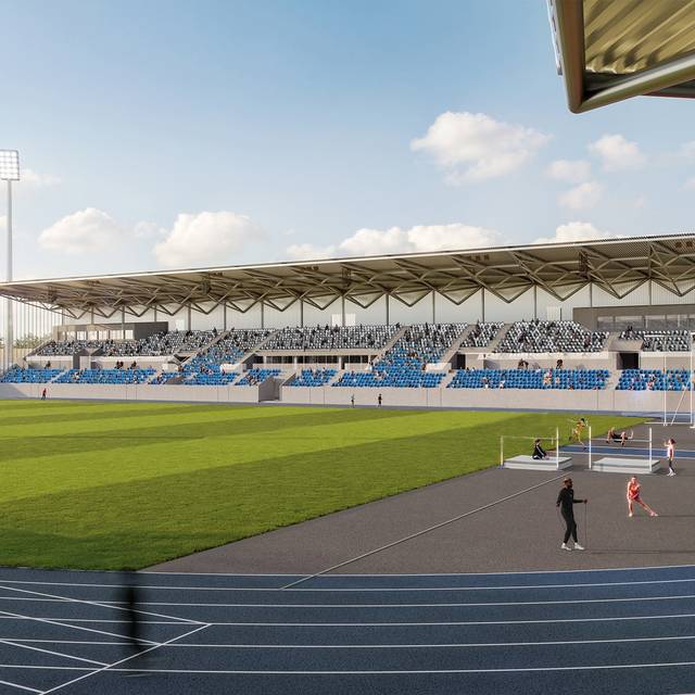 So soll das Lohrheide-Stadion im Frühjahr 2025 aussehen.