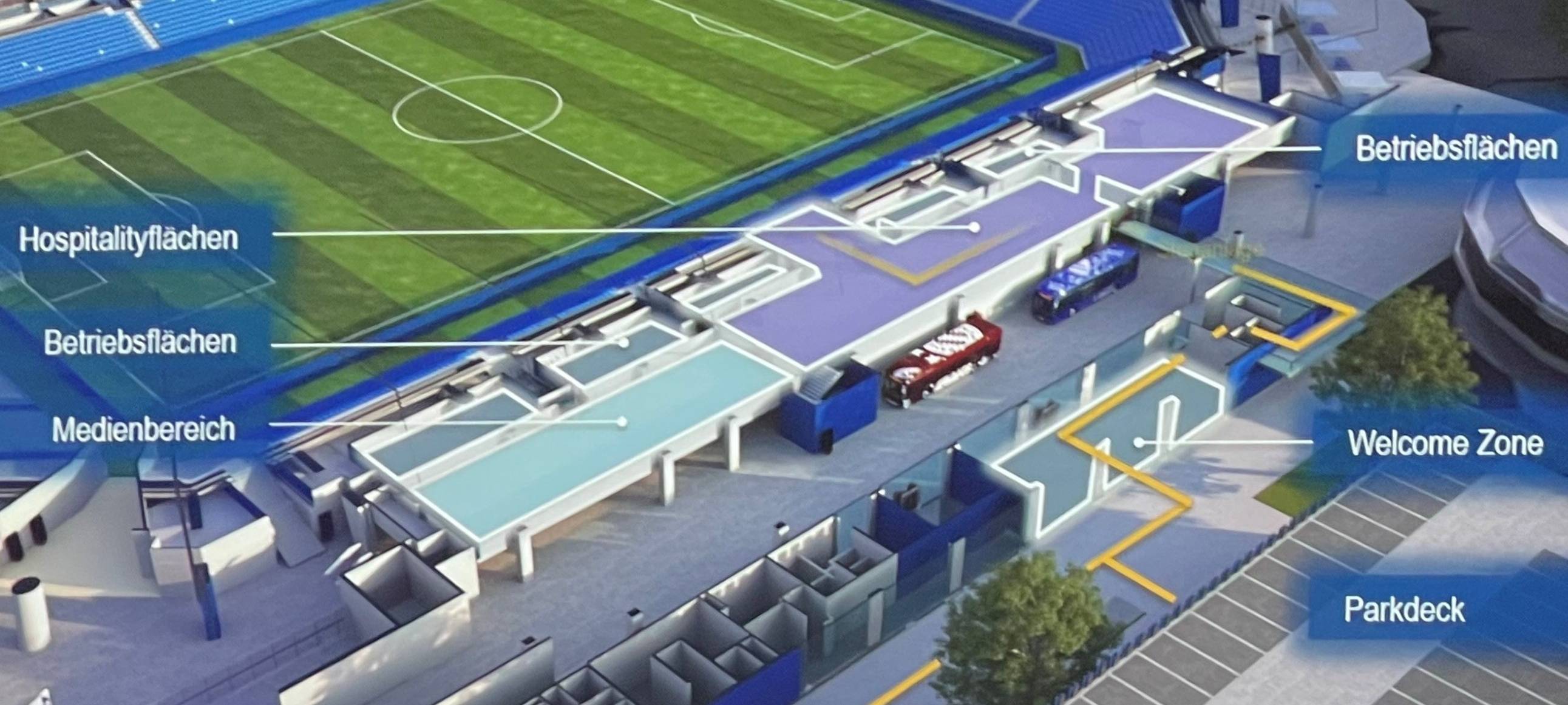 Neue Kabinen und mehr Platz: Der VfL Bochum präsentiert die ersten Ideen zum Umbau des Ruhrstadions.