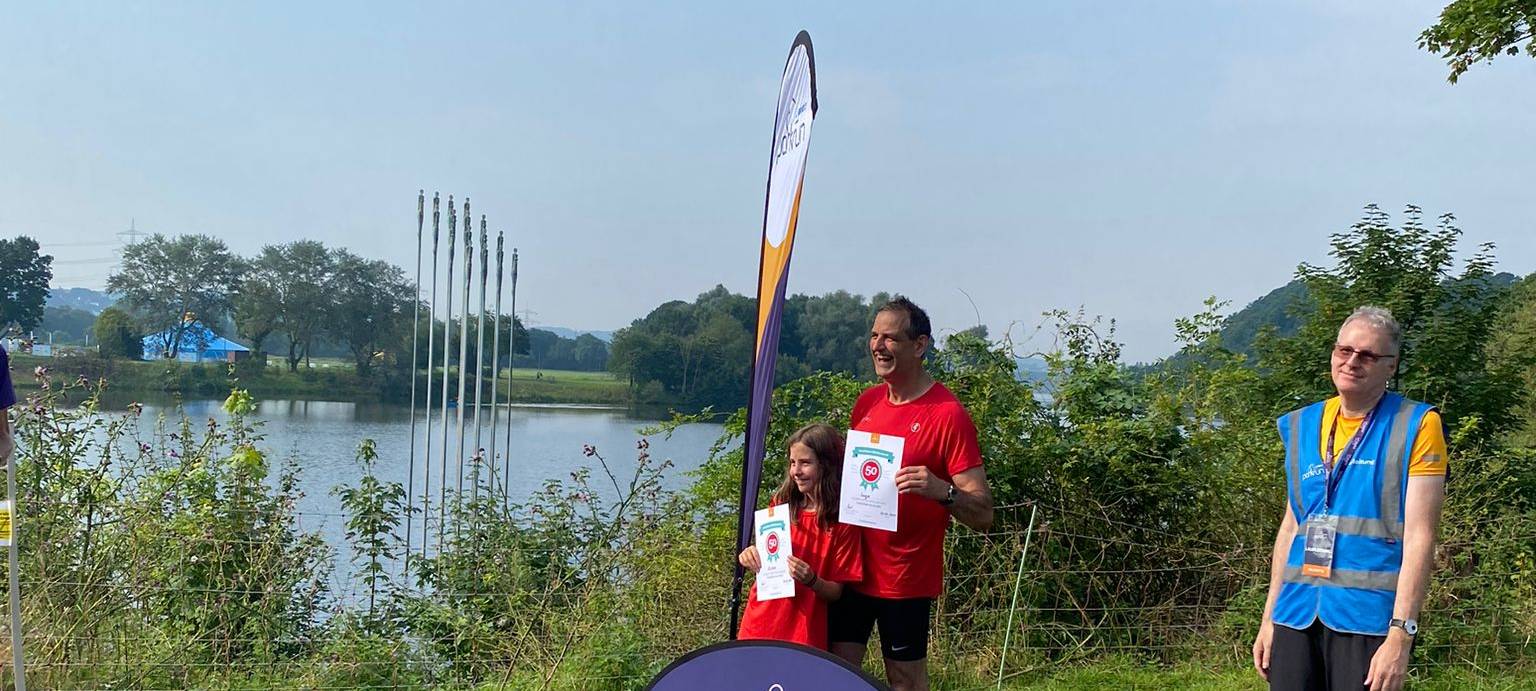 Vater Ingo und Tochter Ellen haben schon erfolgreich an 50. Läufen teilgenommen