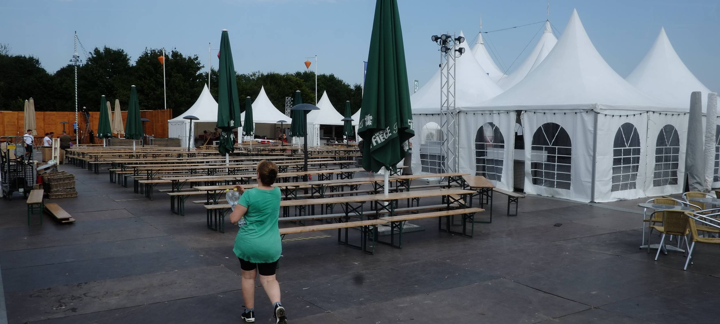 Aufbau vom Zeltfestival in Bochum reibungslos