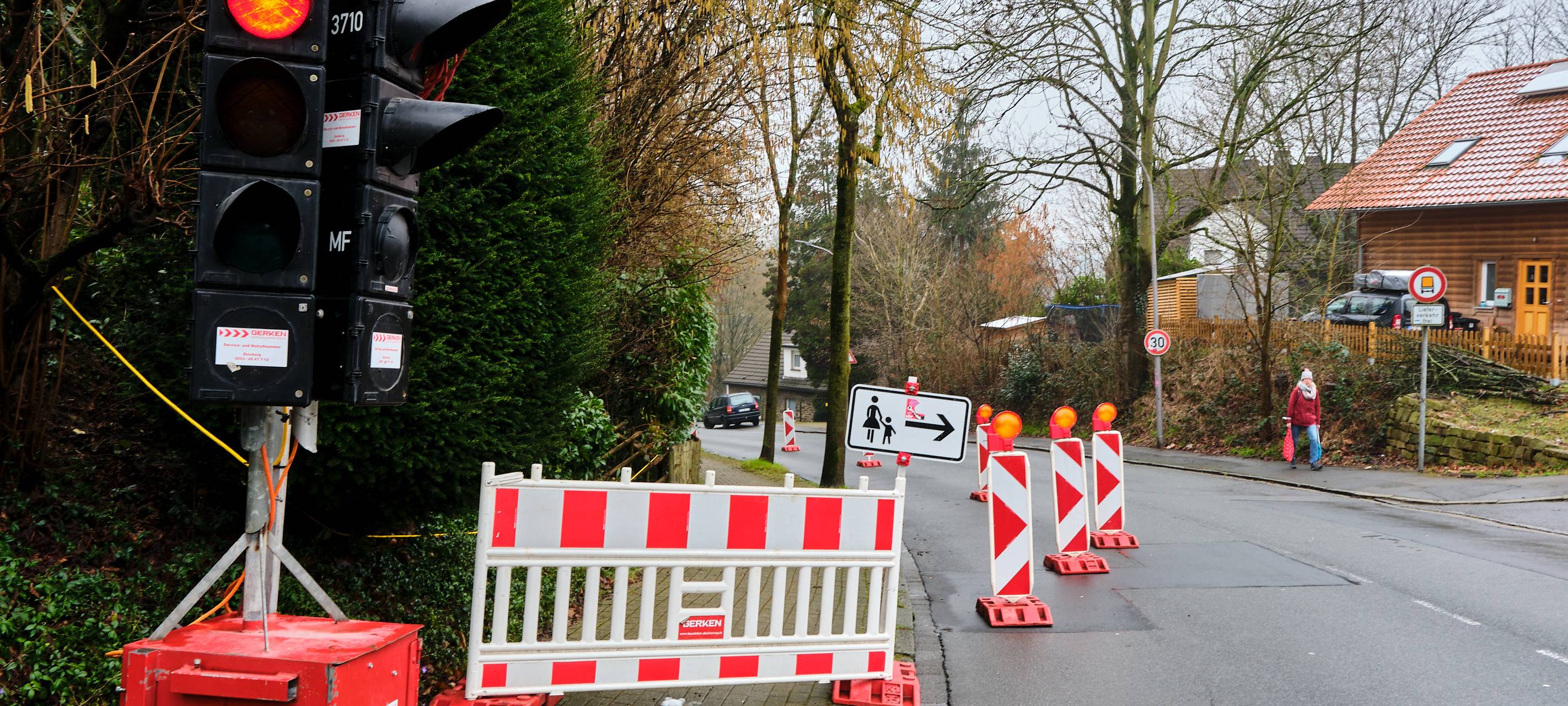 Straßensperrung in Bochum-Dahlhausen