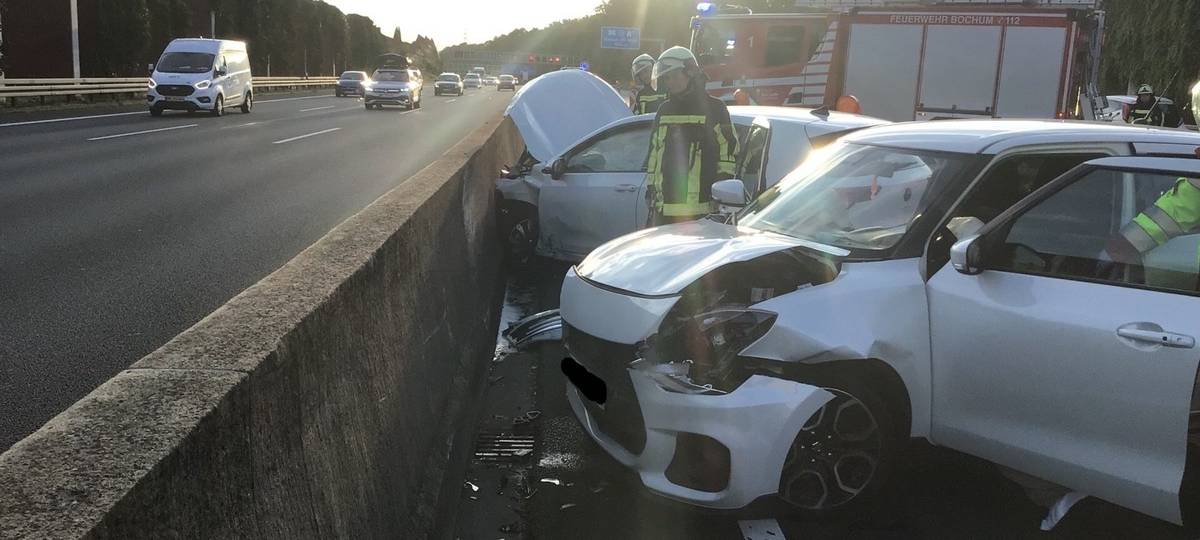Schwerer Unfall auf A40 in Bochum