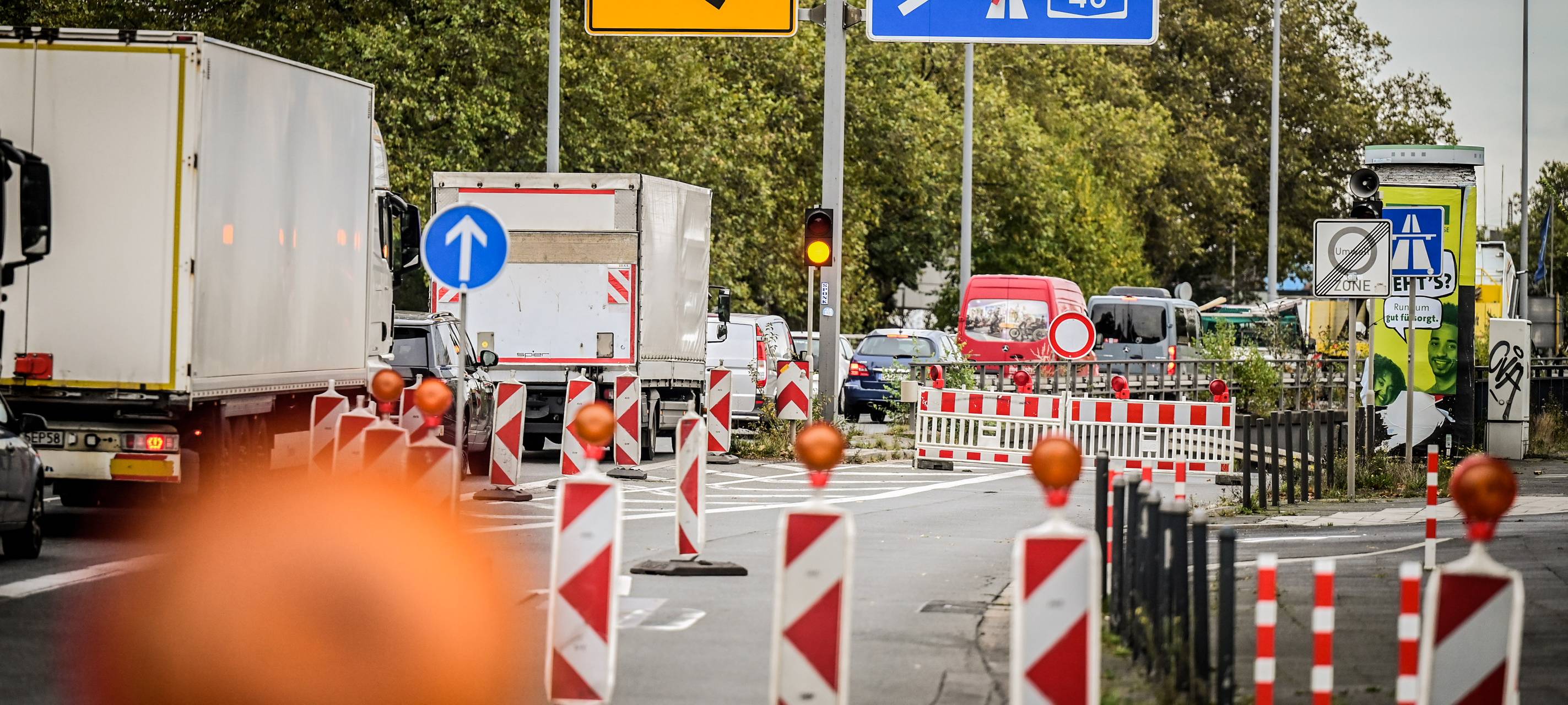 Sperrungen auf der A40 im Umkreis von Bochum