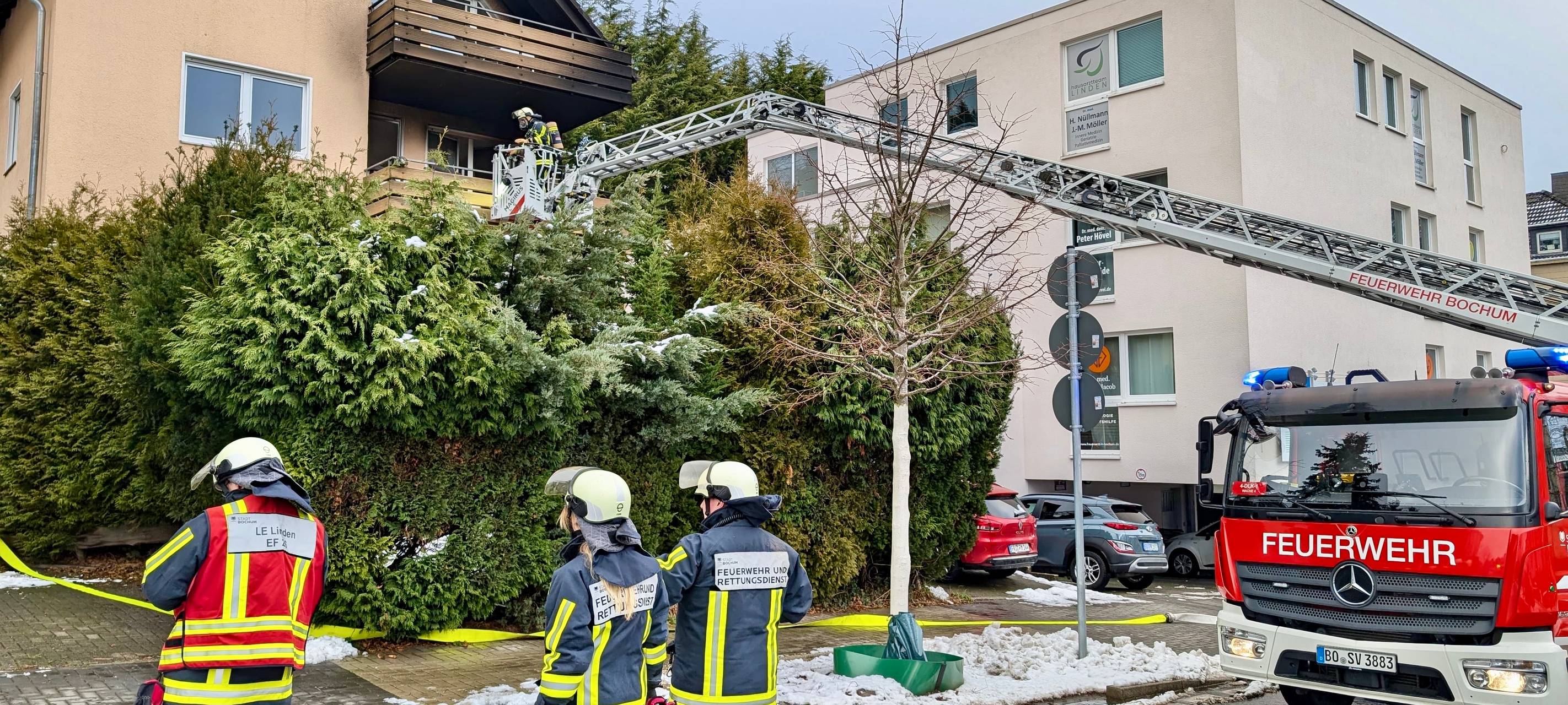 Balkonbrand in Bochum-Linden