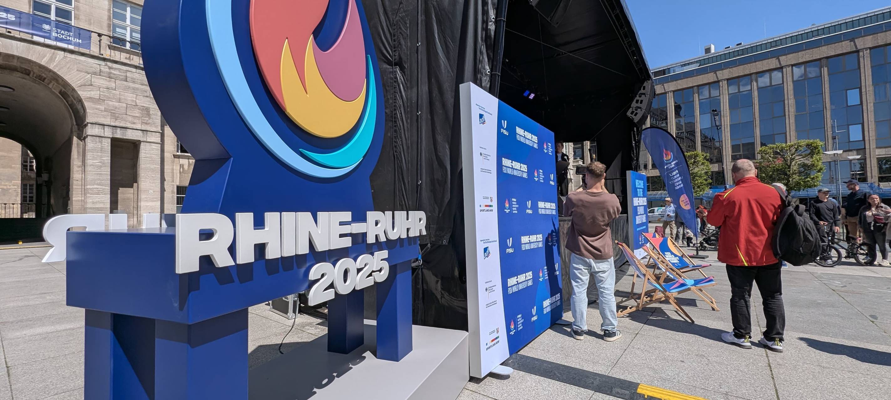 Fackellauf der FISU World University Games in Bochum