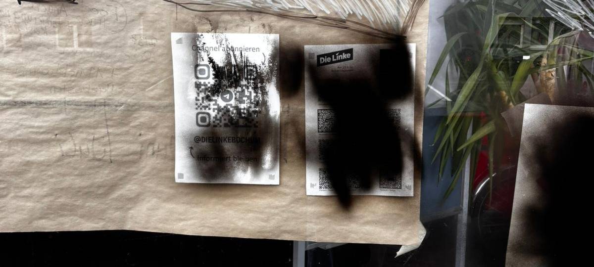 Rechte Schmierereien am Parteibüro der Linke Bochum