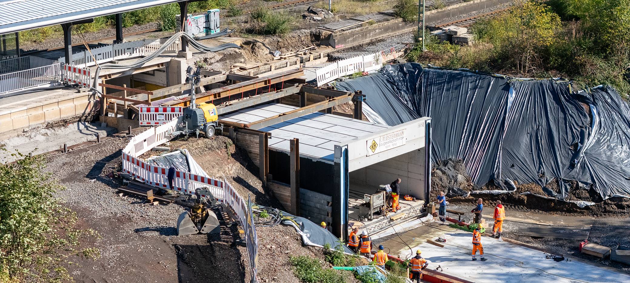 Fortschritt beim Südausgang des Bahnhofs Wattenscheid