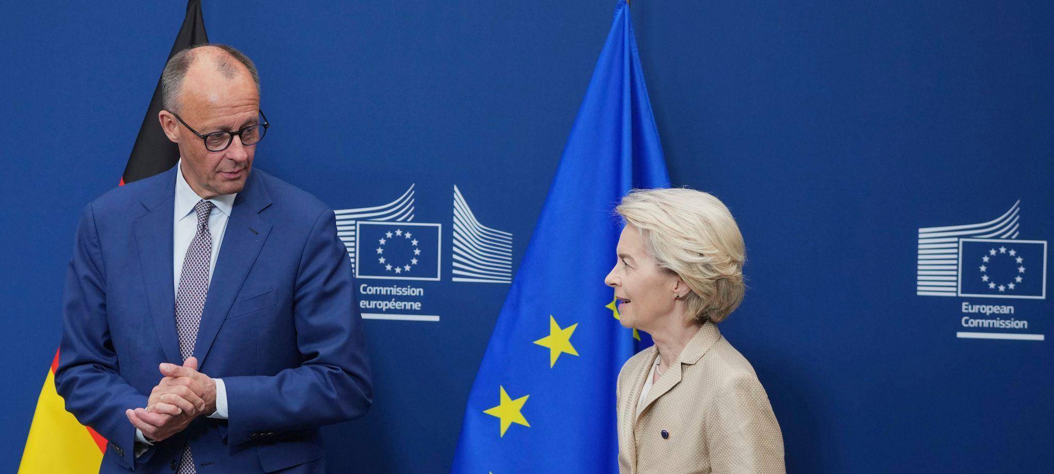 Bundeskanzler Merz und Kommissionspräsidentin von der Leyen