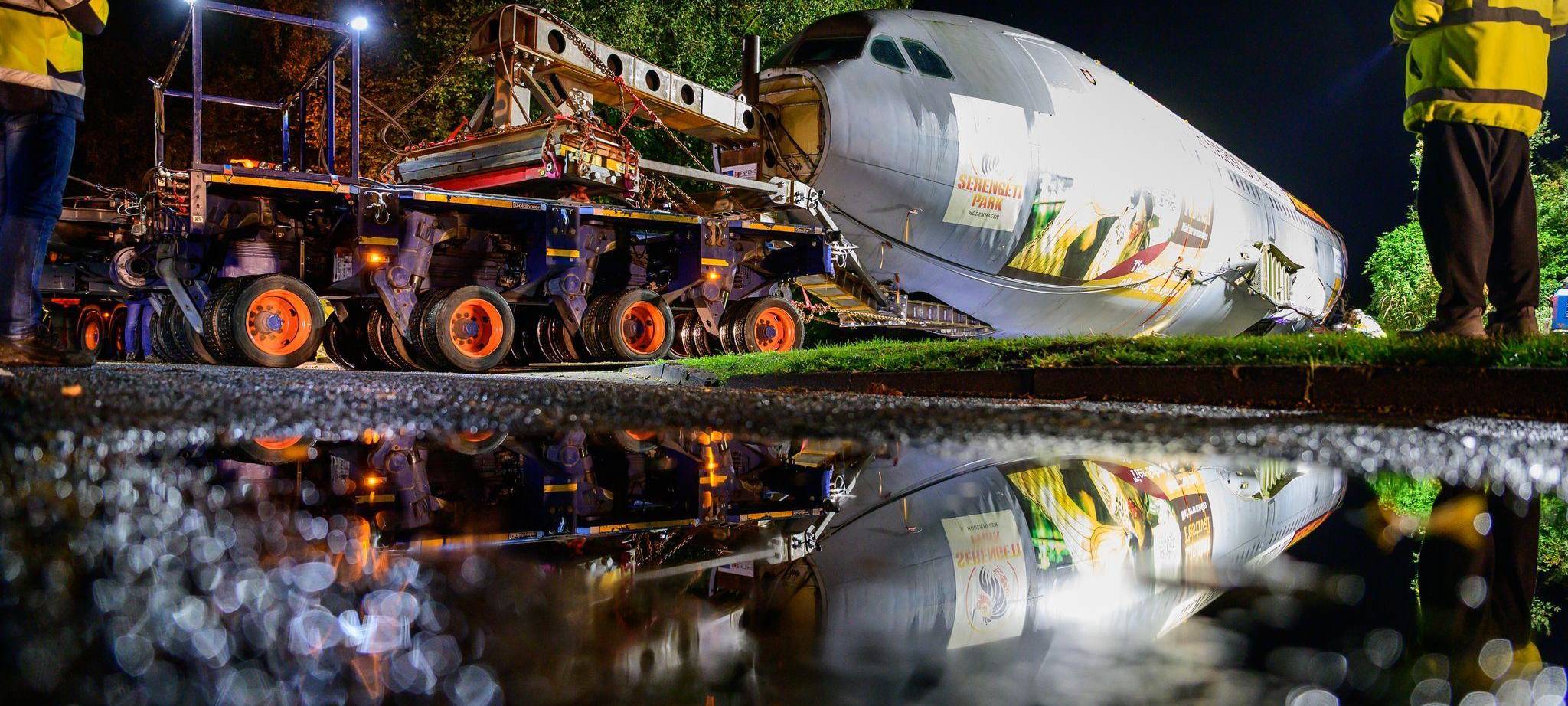 Ankunft Airbus A310 am Serengeti-Park