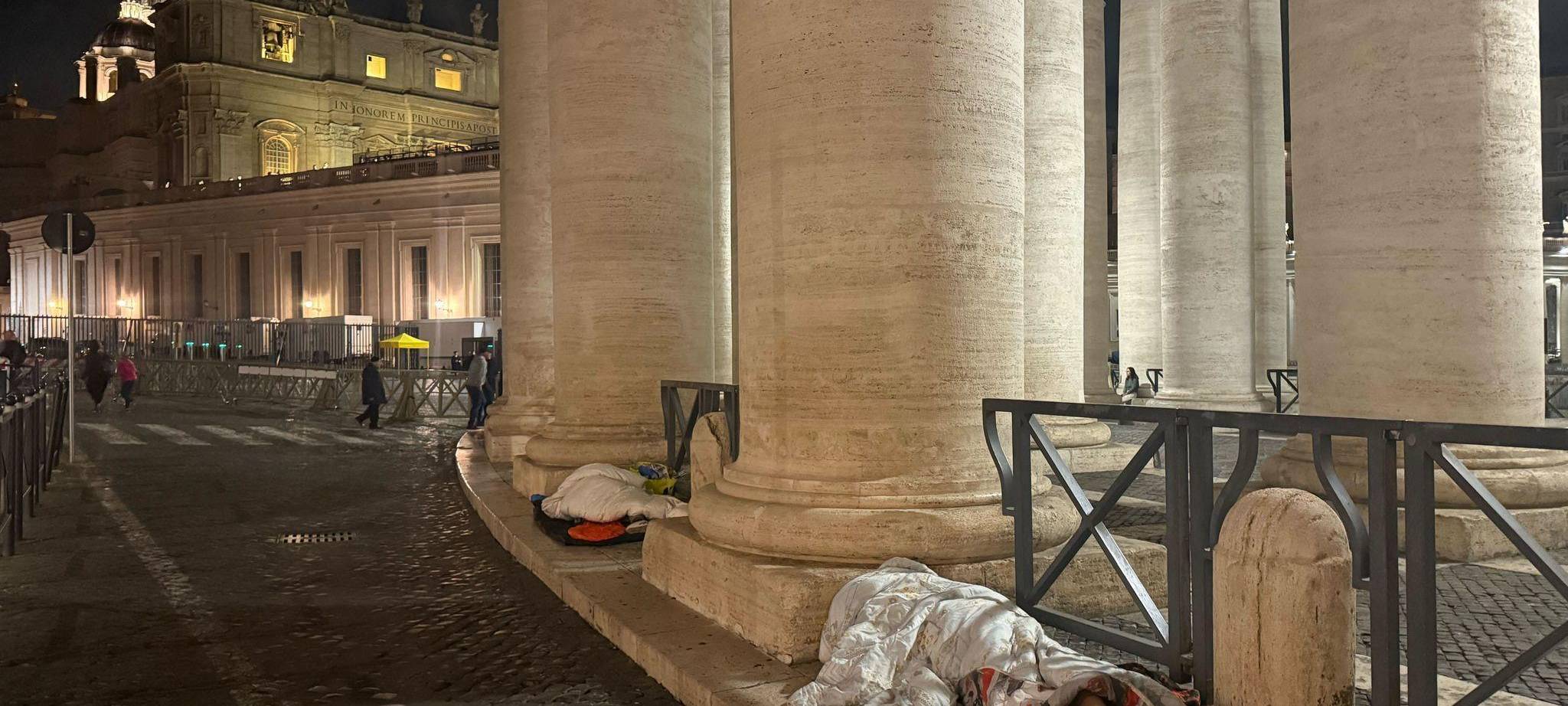 Obdachlose am Petersplatz